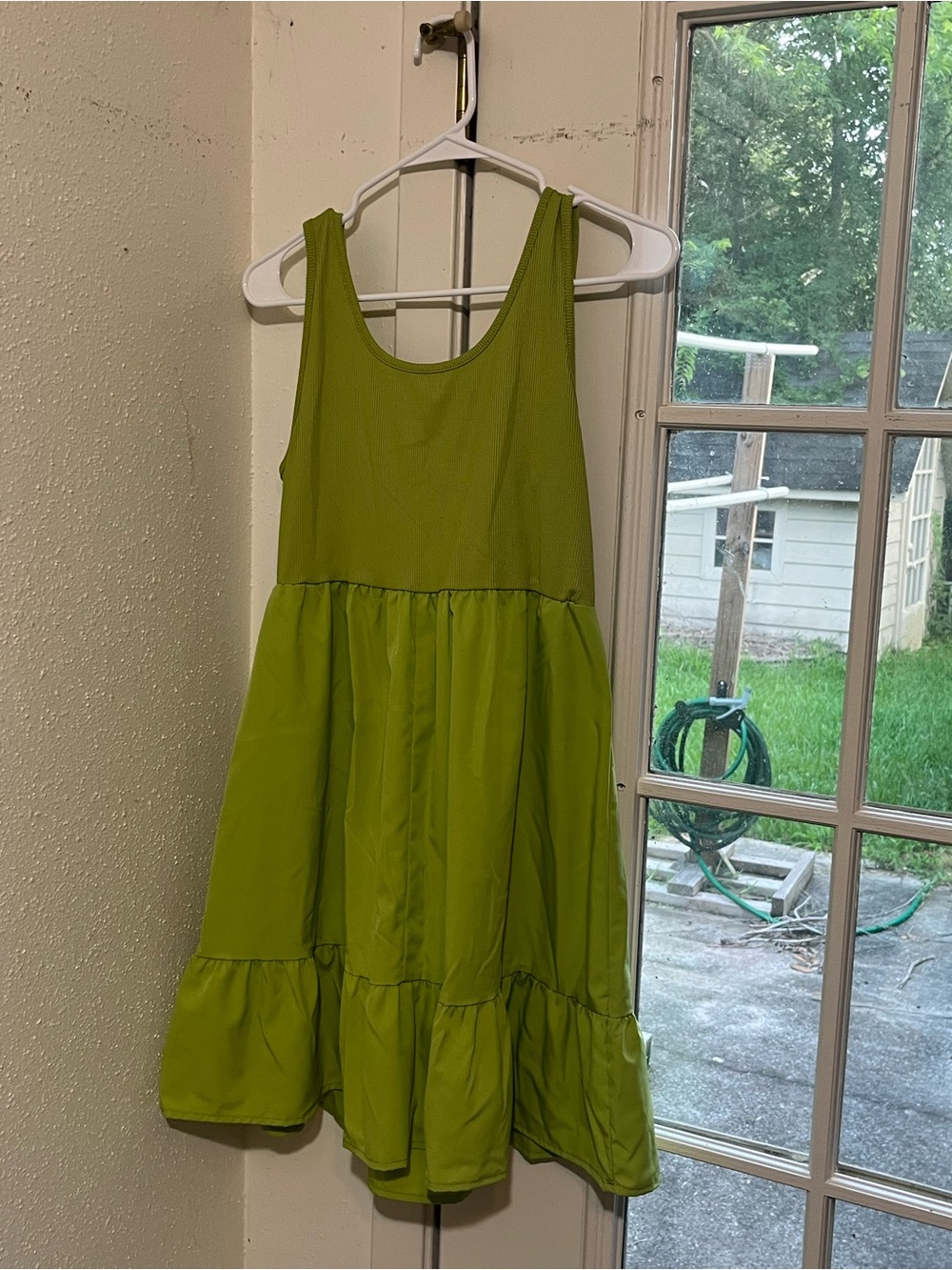 Green Tiered Tank Dress for Kids - Unbranded
